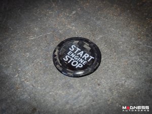 Alfa Romeo Giulia Start Stop Button Overlay - Carbon Fiber - Feroce Carbon Alfa Romeo Giulia Start Stop Button Overlay - Carbon Fiber - Feroce Carbon